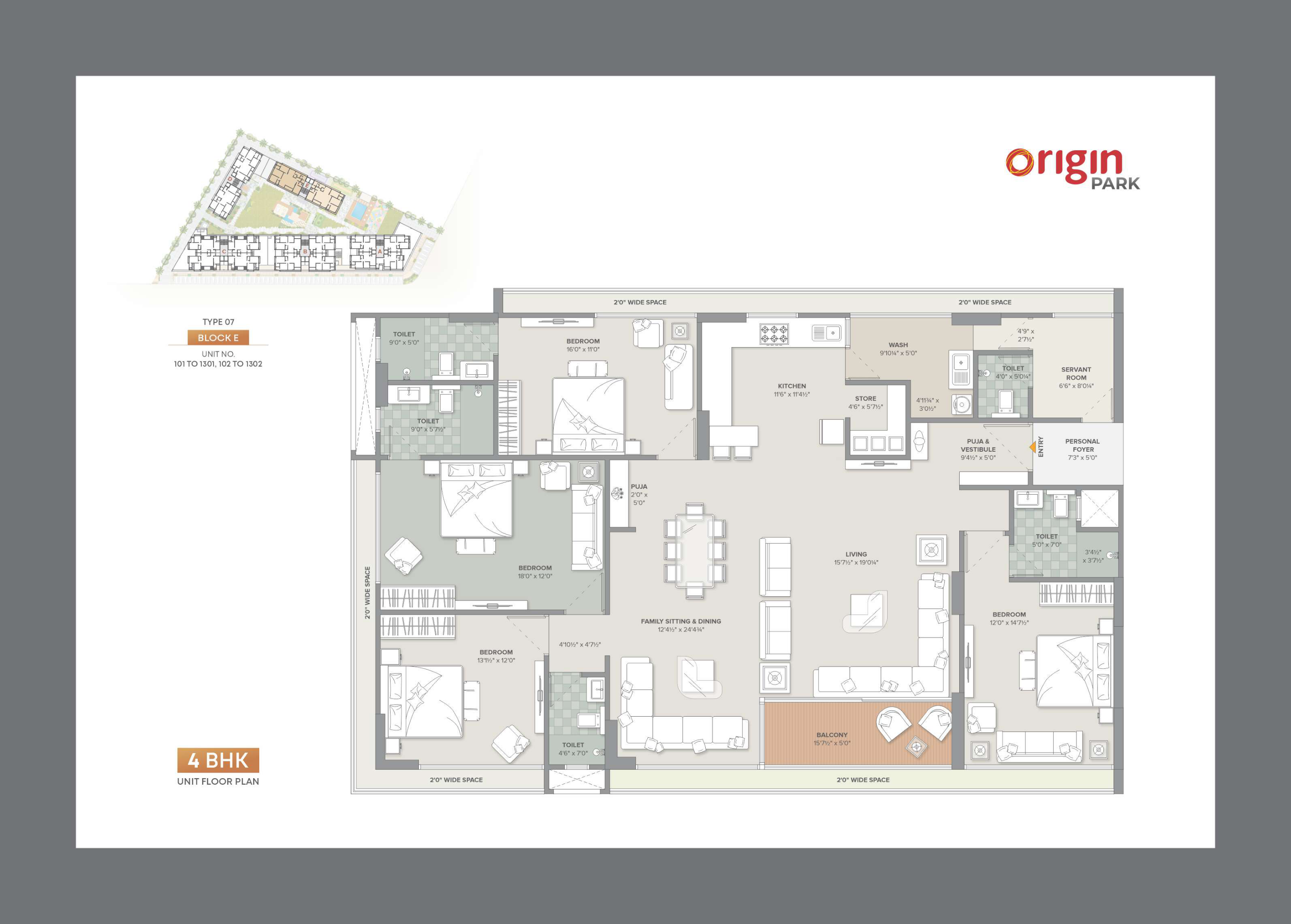 5 BHK Villa floor plan